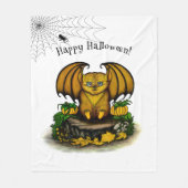 Cute Halloween Bat Fleece Deken (Voorkant)