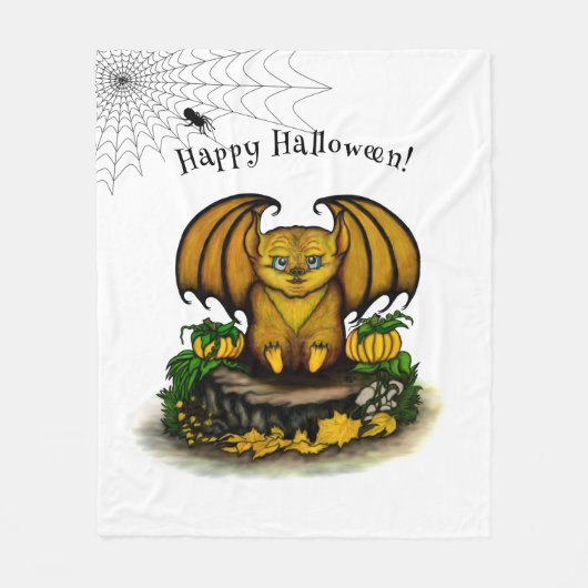 Cute Halloween Bat Fleece Deken (Voorkant)