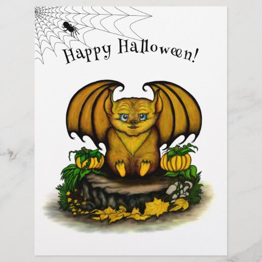 Cute Halloween Bat Flyer (Voorkant)