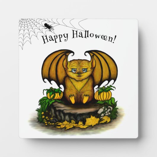 Cute Halloween Bat Fotoplaat (Voorkant)