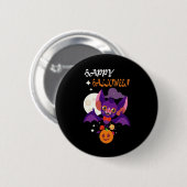 Cute Halloween Bat Gifts Idea Ronde Button 5,7 Cm (Voorkant /achterkant)