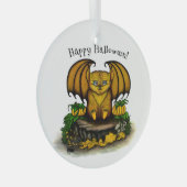 Cute Halloween Bat Glas Ornament (Voorkant Rechts)