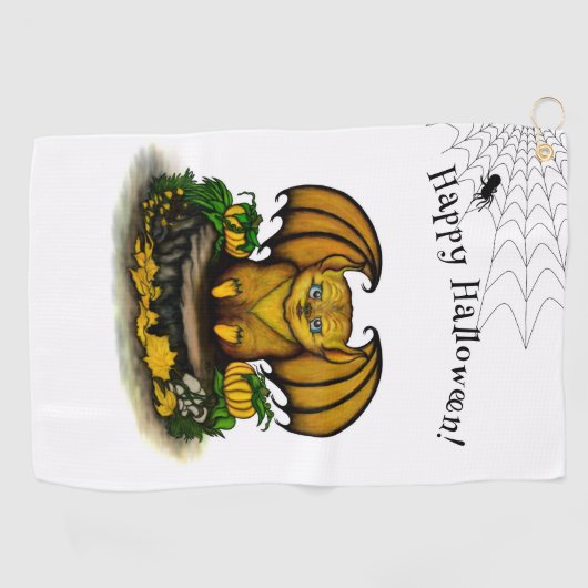 Cute Halloween Bat Golfhanddoek (Horizontaal)