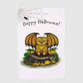 Cute Halloween Bat Golfhanddoek