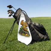 Cute Halloween Bat Golfhanddoek (Groen)