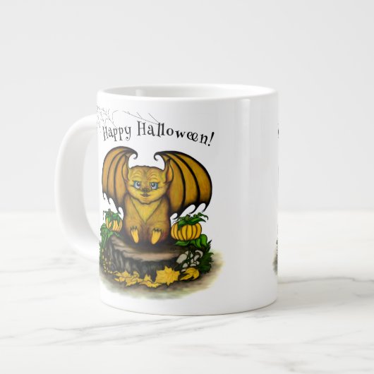 Cute Halloween Bat Grote Koffiekop (Links)
