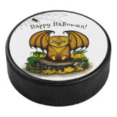 Cute Halloween Bat Hockey Puck (3/4)
