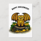 Cute Halloween Bat Informatiekaartje (Voorkant)