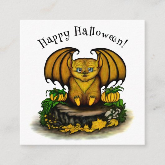Cute Halloween Bat Informatiekaartje (Voorkant)