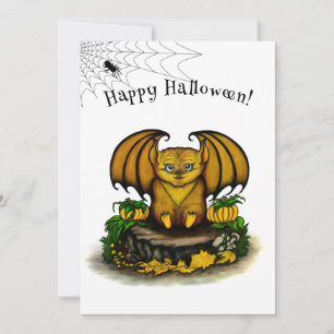 Cute Halloween Bat Kaart