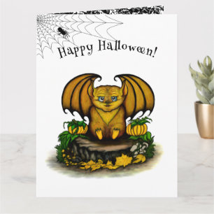 Cute Halloween Bat Kaart