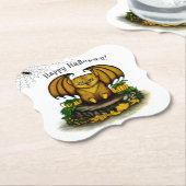 Cute Halloween Bat Kartonnen Onderzetters (Gekanteld)