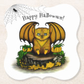 Cute Halloween Bat Kartonnen Onderzetters (Voorkant)