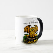 Cute Halloween Bat Magische Mok (Voorkant rechts)