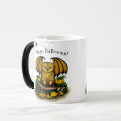 Cute Halloween Bat Magische Mok (Voorkant links)