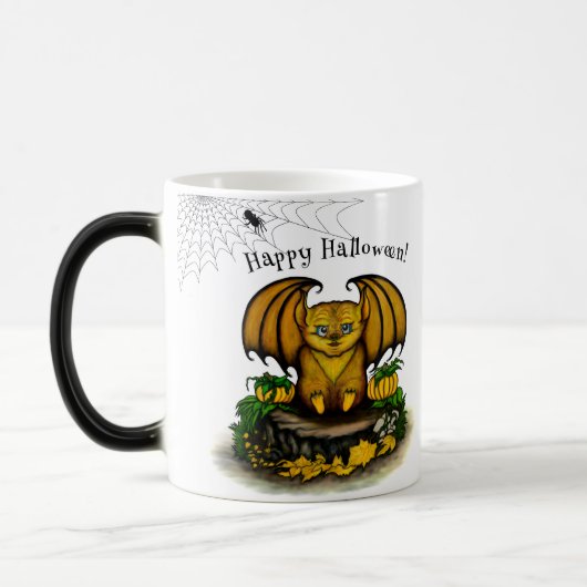 Cute Halloween Bat Magische Mok (Links)