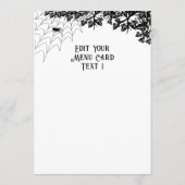 Cute Halloween Bat Menu (Achterkant)