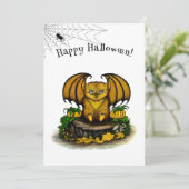 Cute Halloween Bat Menu (Staand voorkant)