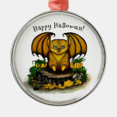 Cute Halloween Bat Metalen Ornament (Voorkant)