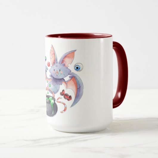 Cute Halloween Bat Mok (Voorkant rechts)