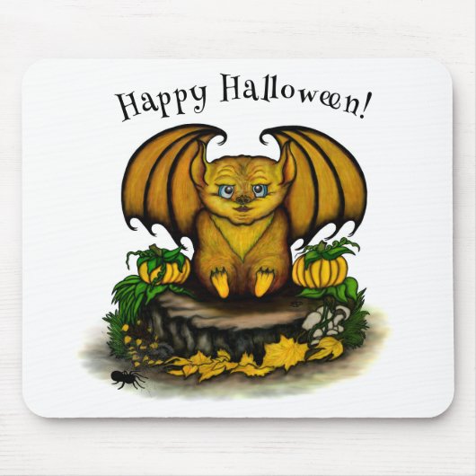 Cute Halloween Bat Muismat (Voorkant)