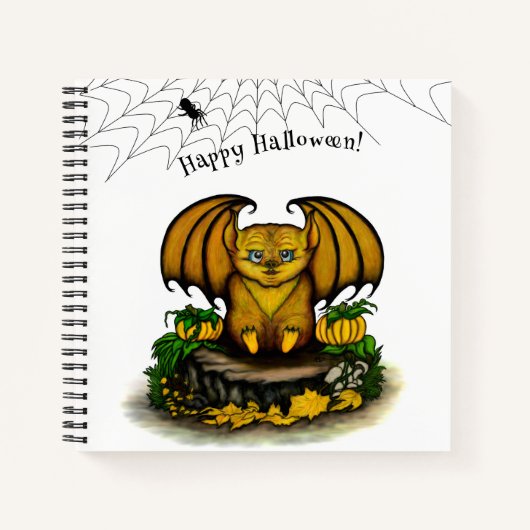 Cute Halloween Bat Notitieboek (Voorkant)