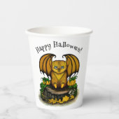 Cute Halloween Bat Papieren Bekers (Voorkant)