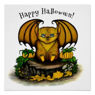 Cute Halloween Bat Perfect Poster