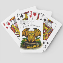 Cute Halloween Bat Pokerkaarten