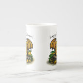 Cute Halloween Bat Porselein Kop (Voorkant)