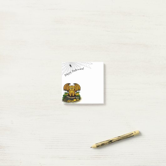 Cute Halloween Bat Post-it® Notes (Op bureau)