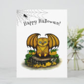 Cute Halloween Bat Programmakaart (Staand voorkant)