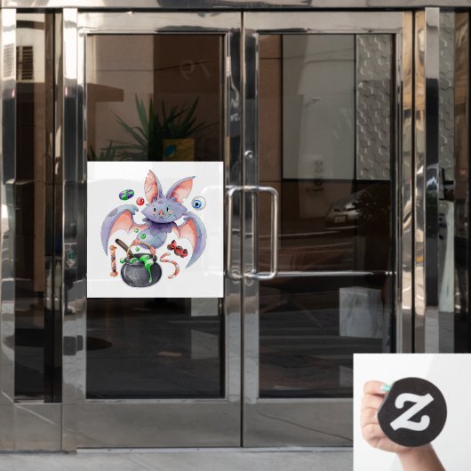 Cute Halloween Bat Raamsticker (Kantoordeur)