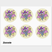 Cute Halloween Bat Ronde Sticker (Vel)
