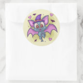 Cute Halloween Bat Ronde Sticker (Tas)