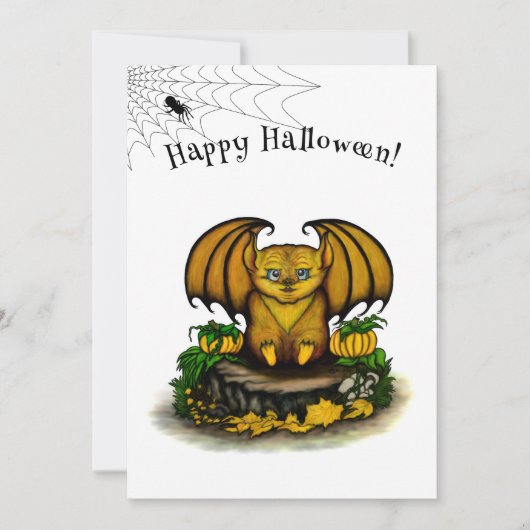Cute Halloween Bat Save The Date (Voorkant)