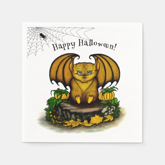 Cute Halloween Bat Servet (Voorkant)