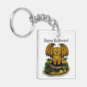Cute Halloween Bat Sleutelhanger (Voorkant Links)
