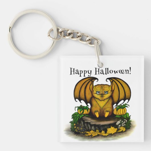 Cute Halloween Bat Sleutelhanger (Voorkant)