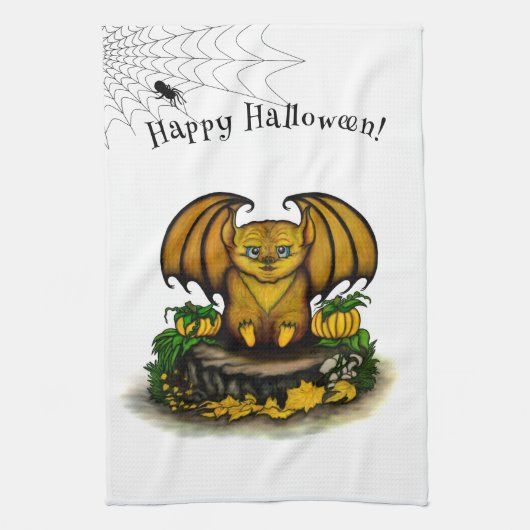 Cute Halloween Bat Theedoek (Verticaal)