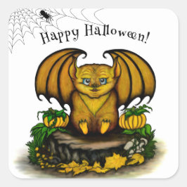 Cute Halloween Bat Vierkante Sticker