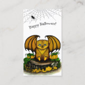 Cute Halloween Bat Visitekaartje (Achterkant)