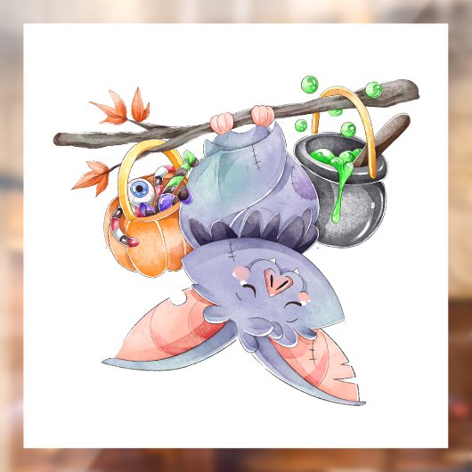 Cute Halloween Bat Window Cling Raamsticker (Vel 2)