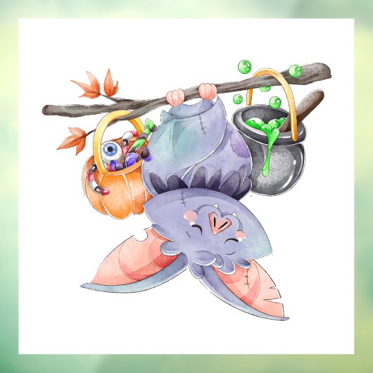 Cute Halloween Bat Window Cling Raamsticker (Vel 3)