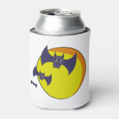 Cute Halloween Bats en een prachtige volle maan Blikjeskoeler (Blikje Voorkant)