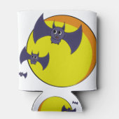 Cute Halloween Bats en een prachtige volle maan Blikjeskoeler (Achterkant)