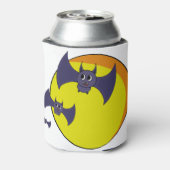 Cute Halloween Bats en een prachtige volle maan Blikjeskoeler (Blikje Achterkant)