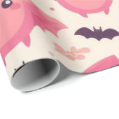 Cute Halloween Bats Pattern Cadeaupapier (Rol Hoek)
