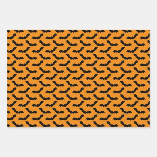 Cute Halloween Bats Pattern Inpakpapier Vel (Voorkant)