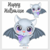 Cute Halloween Bats Sticker (Vel)